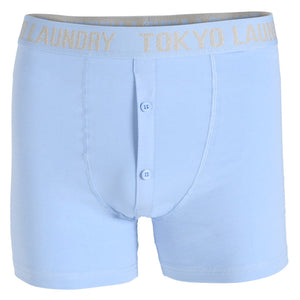 Haggerston (2 Pack) Boxer Shorts Set in Placid Blue / Light Grey Marl - Tokyo Laundry