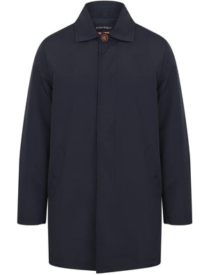 Hallows Collared Trench Coat In True Navy - Tokyo Laundry