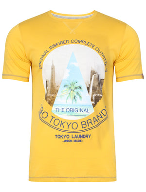 Halycon Motif T-Shirt in Yellow Iris - Tokyo Laundry