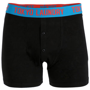 Harden (2 Pack) Boxer Shorts Set in Red Sky / Marble Blue - Tokyo Laundry