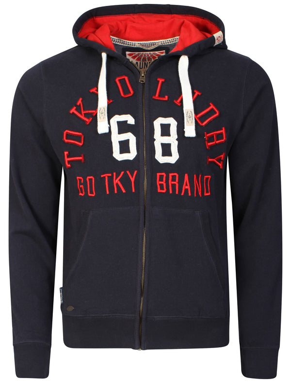 Harlem Cove Zip-up Hoodie in Dark Navy - Tokyo Laundry