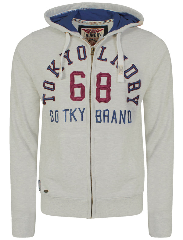 Harlem Cove Zip-up Hoodie in Oatgrey Marl - Tokyo Laundry