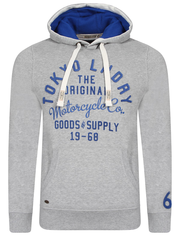 Harlem Peaks Pullover Hoodie in Light Grey Marl - Tokyo Laundry