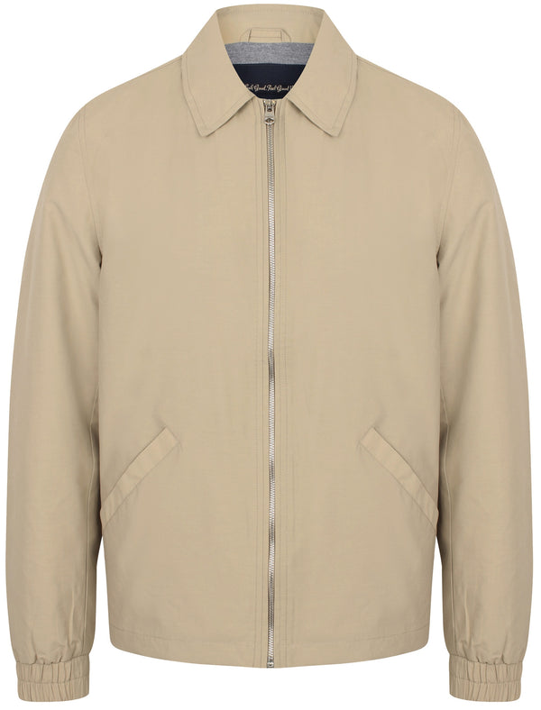 Harley Zip Through Harrington Jacket In Stone - Tokyo Laundry