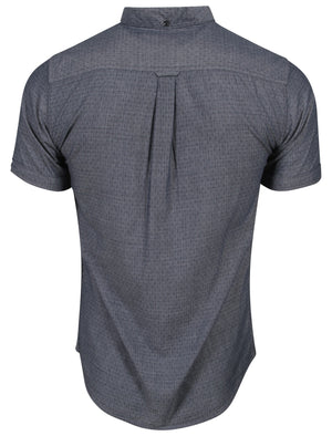 Harlow Short Sleeve Cotton Chambray Shirt in Navy - Tokyo Laundry