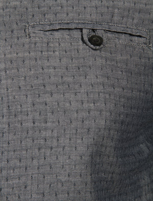 Harlow Short Sleeve Cotton Chambray Shirt in Navy - Tokyo Laundry