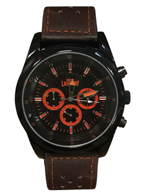 Harris Chronograph Dial Analogue Watch in Brown / Orange - Tokyo Laundry