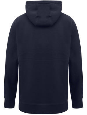 Harrisville Applique Pullover Hoodie with Borg Lined Hood In Mood Indigo - Tokyo Laundry