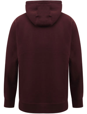 Harrisville Applique Pullover Hoodie with Borg Lined Hood In Vintage Wine - Tokyo Laundry