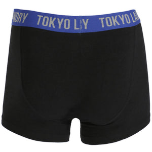 Hartfield (2 Pack) Boxer Shorts Set in Sapphire / Black - Tokyo Laundry