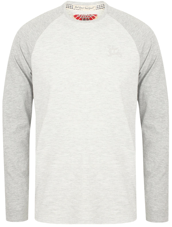 Harwood Raglan Long Sleeve Top In Light Grey Marl - Tokyo Laundry