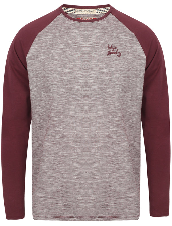 Harwood Raglan Long Sleeve Top In Wine Tasting - Tokyo Laundry
