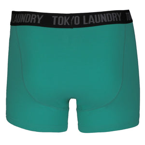 Hatfields (2 Pack) Boxer Shorts Set in Virdian Green / Yellow  - Tokyo Laundry