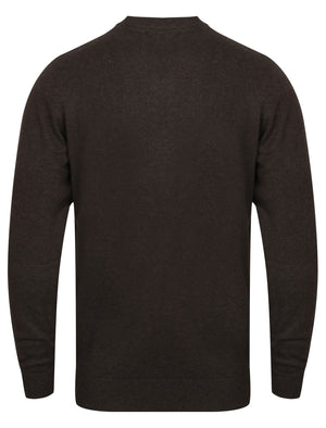 Havas V Neck Knitted Jumper in Charcoal Marl - Tokyo Laundry