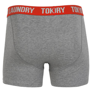Haven (2 Pack) Boxer Shorts Set in Federal Blue / Mid Grey Marl - Tokyo Laundry