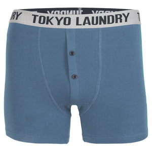 Haven (2 Pack) Boxer Shorts Set in Federal Blue / Mid Grey Marl - Tokyo Laundry