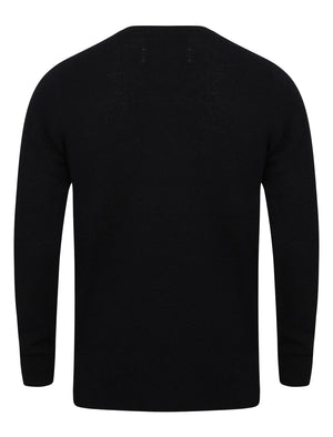 Hawes V Neck Lambswool Rich Knitted Jumper in Dark Navy - Tokyo Laundry