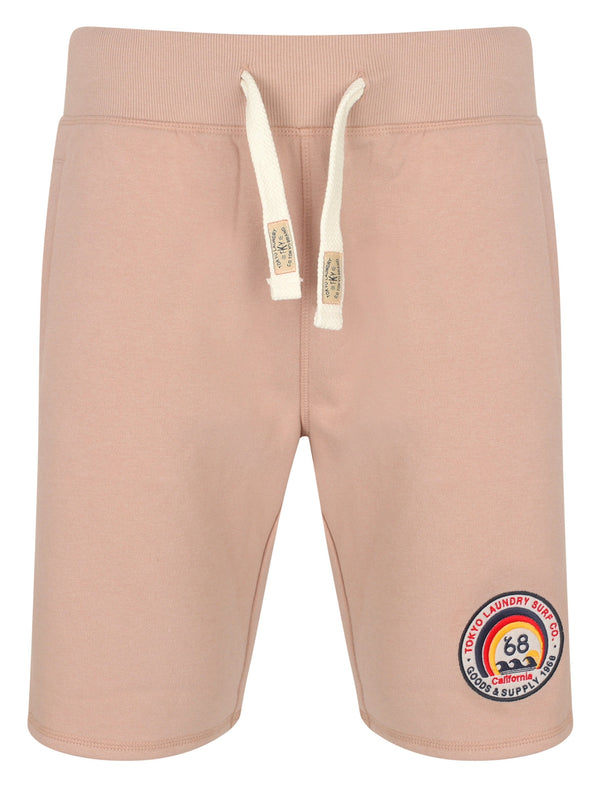 Hayden Creek Brush Back Fleece Jogger Shorts In Adobe Rose - Tokyo Laundry