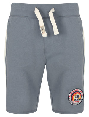 Hayden Creek Brush Back Fleece Jogger Shorts In Dusty Blue - Tokyo Laundry