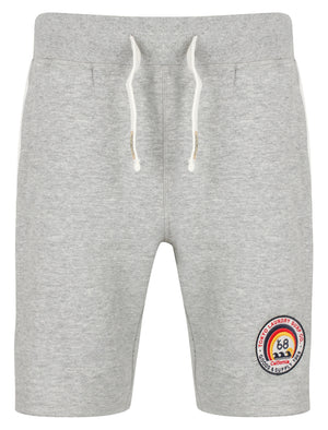 Hayden Creek Brush Back Fleece Jogger Shorts In Light Grey Marl - Tokyo Laundry