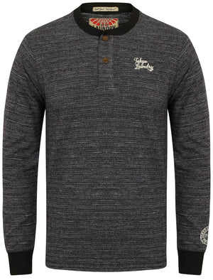 Hazen Long Sleeve Cotton Top in Charcoal / Egg Shell - Tokyo Laundry