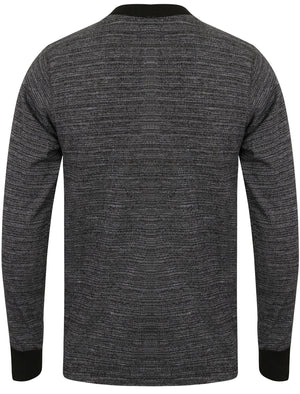 Hazen Long Sleeve Cotton Top in Charcoal / Egg Shell - Tokyo Laundry