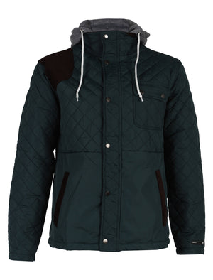 Mens Dissident Hector Quilted Green Jacket