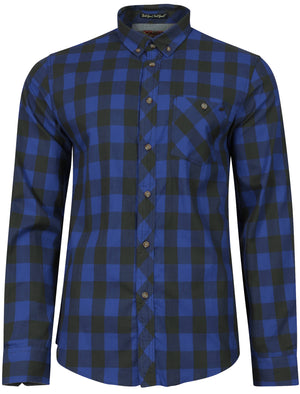 Hedley Lumberjack Checked Shirt in True Blue - Tokyo Laundry