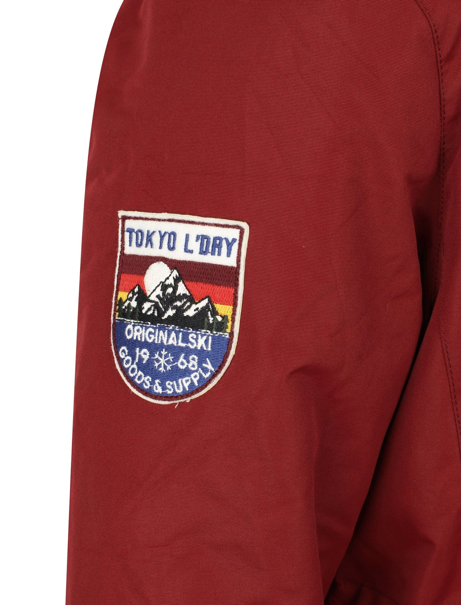 Helga Heavy Utility Parka Coat with Faux Fur Trim Hood in Cherry Red - –  Tokyo Laundry
