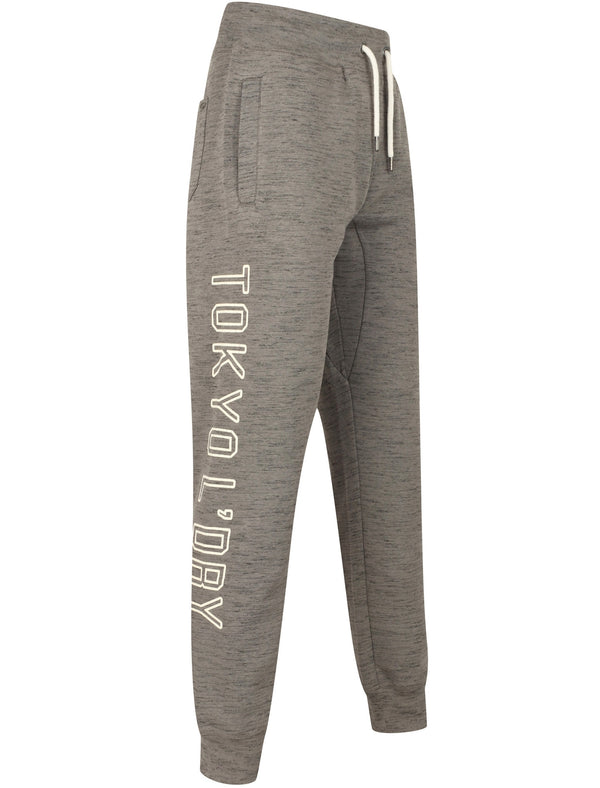 Henderson Brush Back Fleece Cuffed Joggers In Mid Grey Marl - Tokyo Laundry