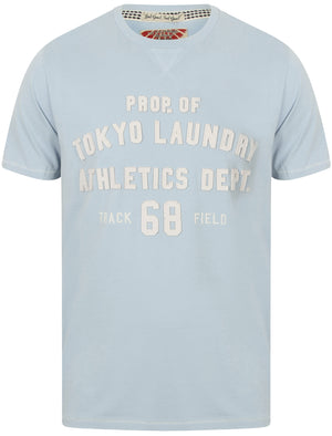 Henryville Applique Cotton T-Shirt In Blue Fog - Tokyo Laundry