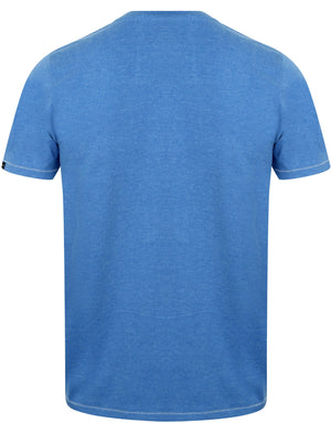 Henryville Applique Cotton T-Shirt In Cornflower Blue Marl - Tokyo Laundry