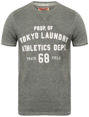 Henryville Applique Cotton T-Shirt In Mid Grey Marl - Tokyo Laundry