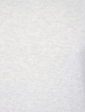 Heppleston V-neck Cotton Jumper in Oatmeal Marl - Tokyo Laundry