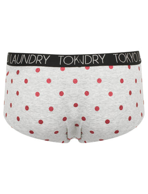 Holly (3 Pack) Assorted Hipster Briefs In Light Grey Marl / Black - Tokyo Laundry