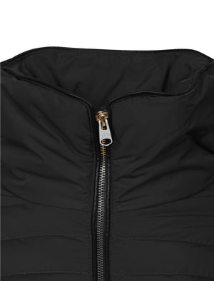 Jenny Funnel Neck Quilted Jacket in Black - Tokyo Laundry