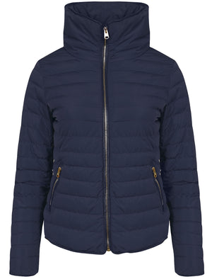 Honey 2 Funnel Neck Quilted Jacket in Peacoat - Tokyo Laundry