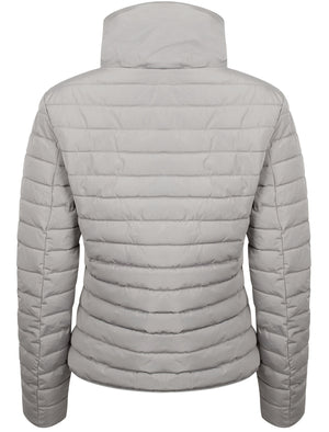 Honey 2 Funnel Neck Quilted Jacket in Silver Sconce - Tokyo Laundry