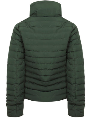 Honey 2 Funnel Neck Quilted Jacket in Dark Green - Tokyo Laundry