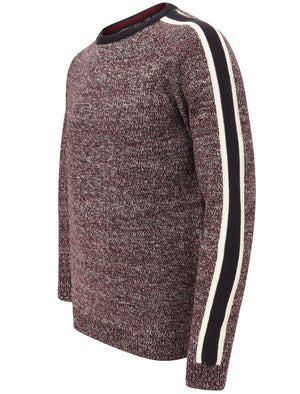 Honnold Knitted Jumper with Striped Sleeves In Port Royale Twist - Tokyo Laundry