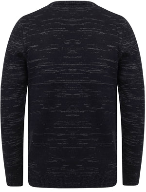 Howth Wool Blend Woven Knitted Jumper in True Navy - Tokyo Laundry