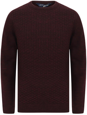 Howth Wool Blend Woven Knitted Jumper in Plum - Tokyo Laundry