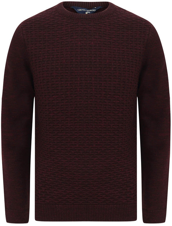 Howth Wool Blend Woven Knitted Jumper in Plum - Tokyo Laundry