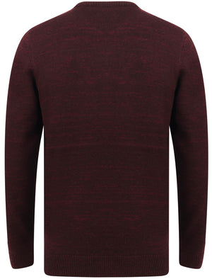 Howth Wool Blend Woven Knitted Jumper in Plum - Tokyo Laundry