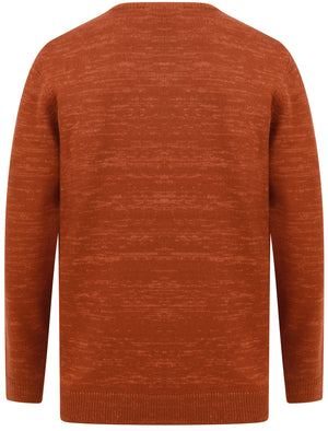 Howth Wool Blend Woven Knitted Jumper in Rust - Tokyo Laundry