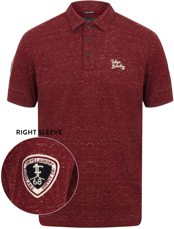 Hurstwood Neppy Pique Polo Shirt In Windsor Wine - Tokyo Laundry
