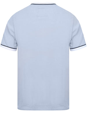 Huson Cotton T-Shirt with Tape Detail Sleeves in Kentucky Blue - Tokyo Laundry