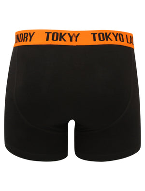 Hydes (2 Pack) Boxer Shorts Set in Harvest Pumpkin / Niagara Blue - Tokyo Laundry