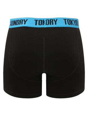 Hydes (2 Pack) Boxer Shorts Set in Swedish Blue / Paradise Pink - Tokyo Laundry
