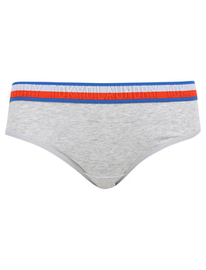 India 2 (3 Pack) Assorted Cotton Briefs In Lollipop Red / Light Grey Marl / Nautical Blue - Tokyo Laundry